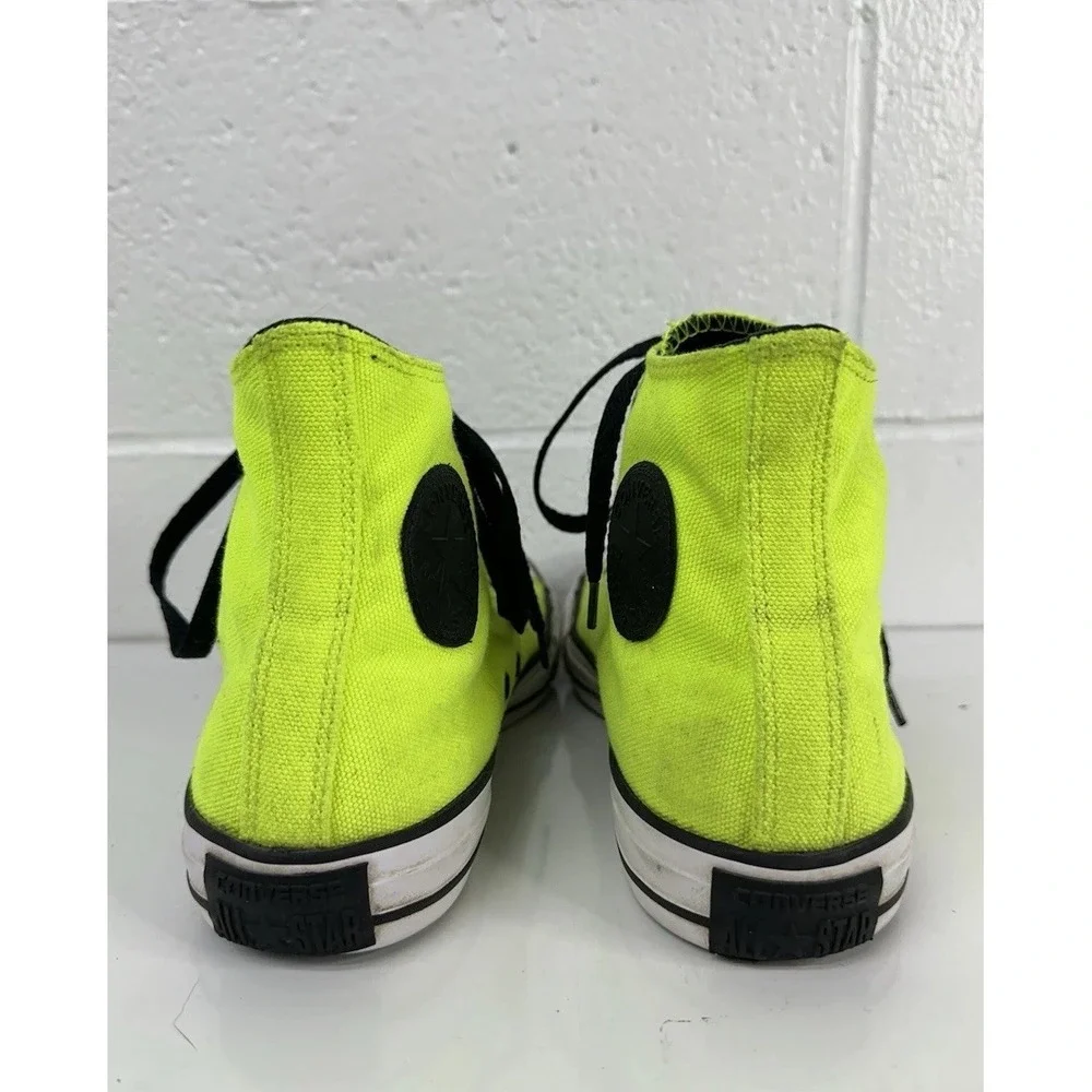 Converse‎ High-Top Sneakers Neon Green and Black Men's Size 7 - Picture 5 of 9